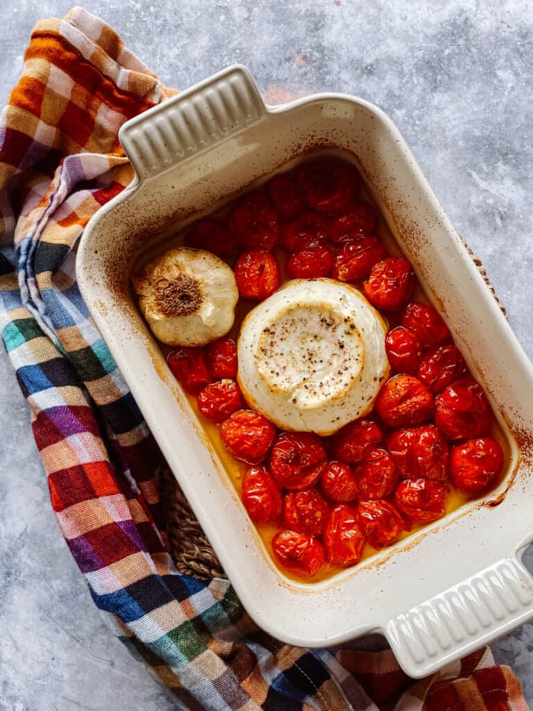 roasted tomatoes, garlic and ricotta