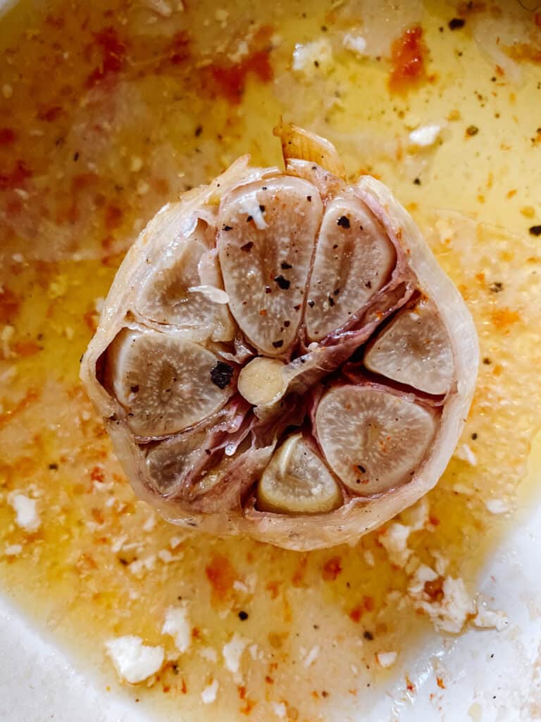 bulb of roasted garlic