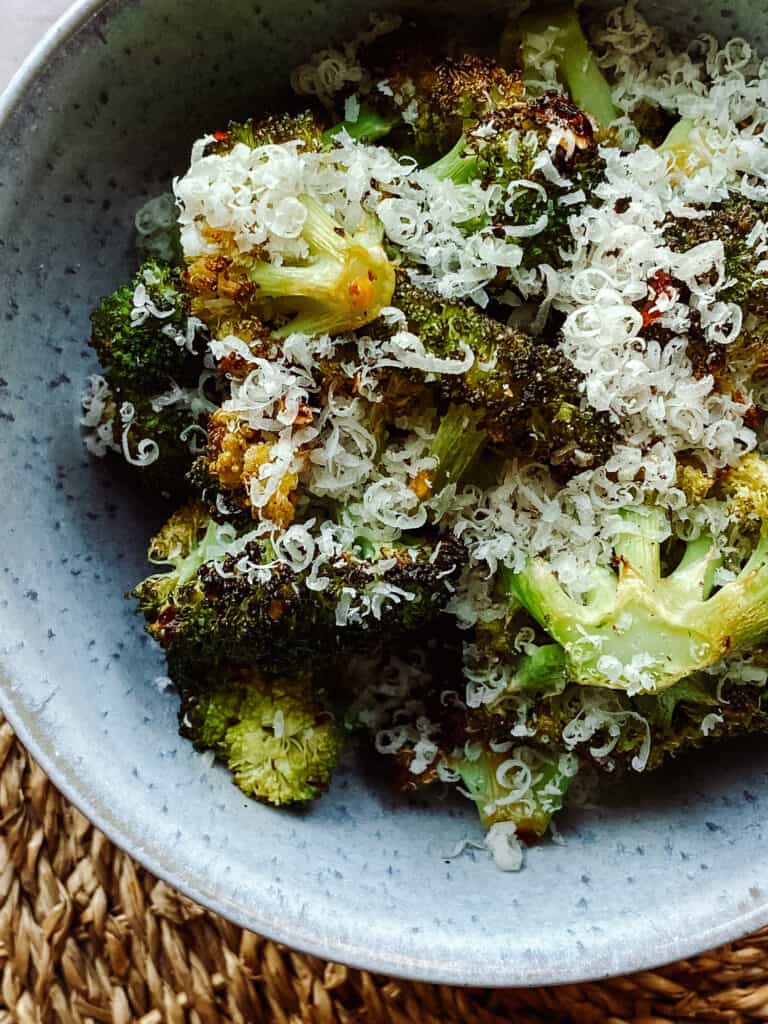 broccoli with chilli and parmesan