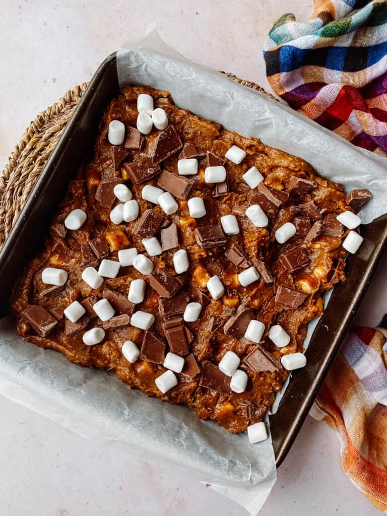 peanut butter s'mores cookie bars