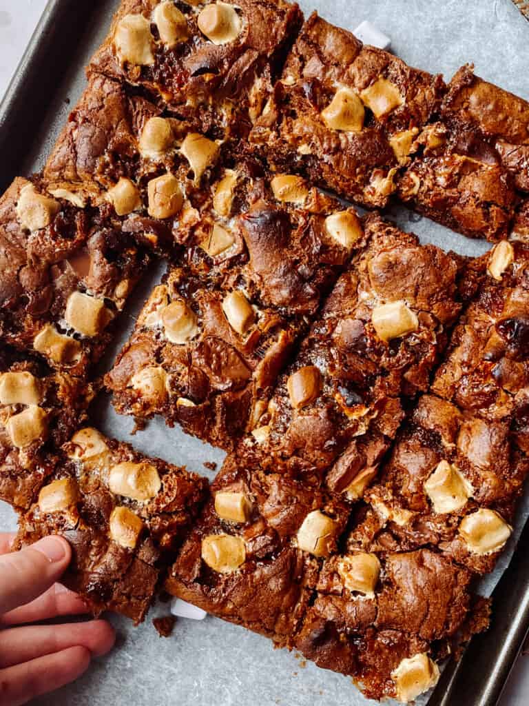 peanut butter s'mores cookie bars