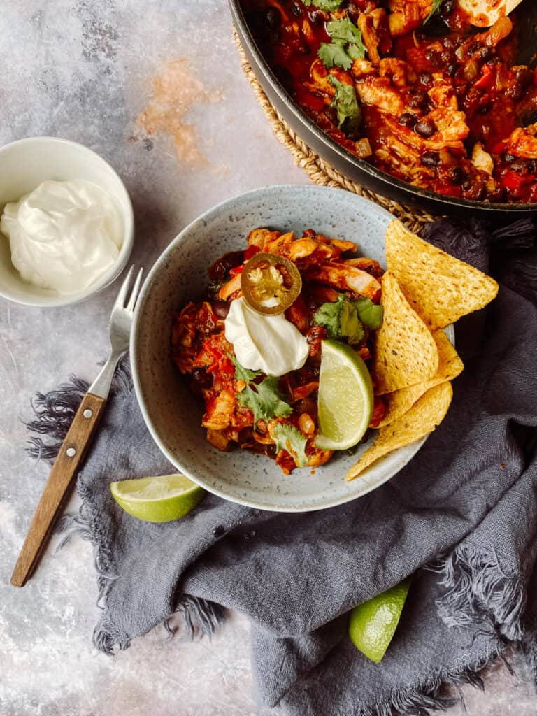 Pulled Chicken & Black Bean Chilli