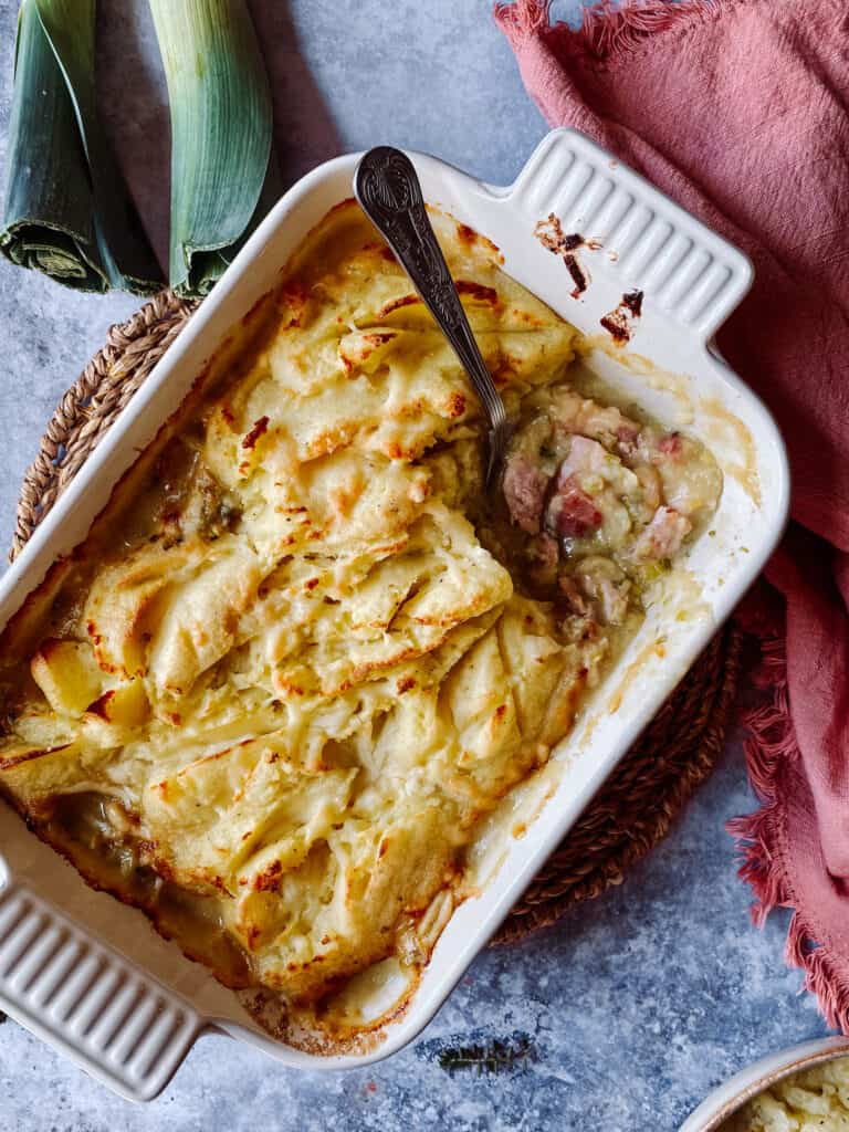 chicken bacon and leek casserole