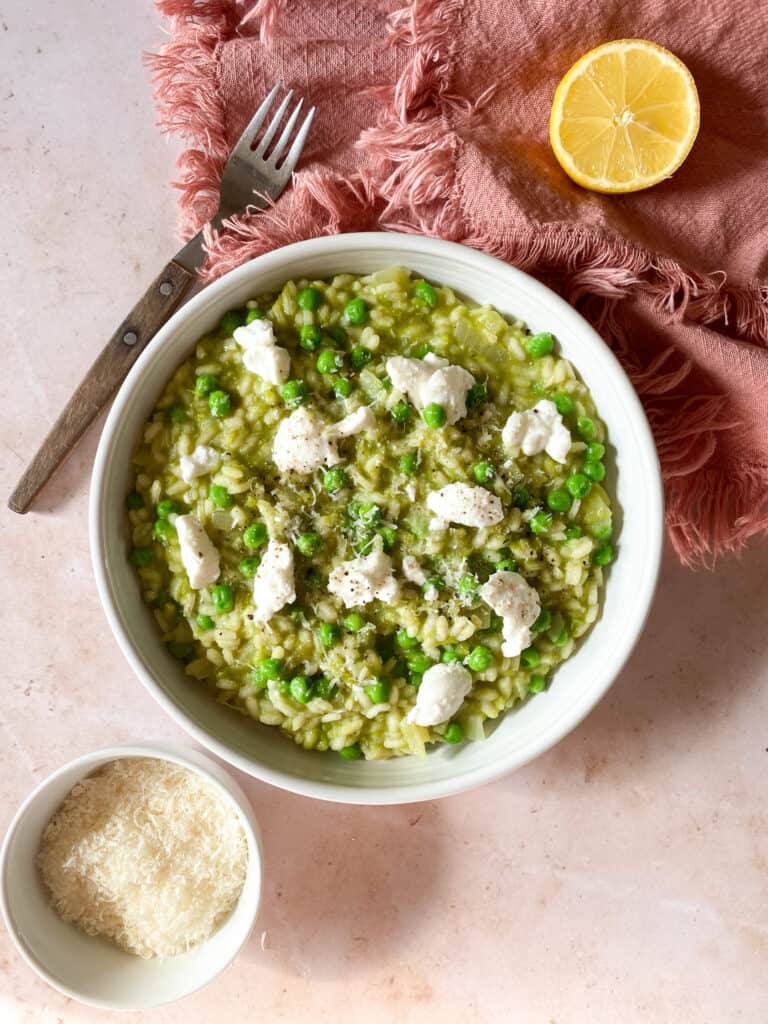 easy pea risotto