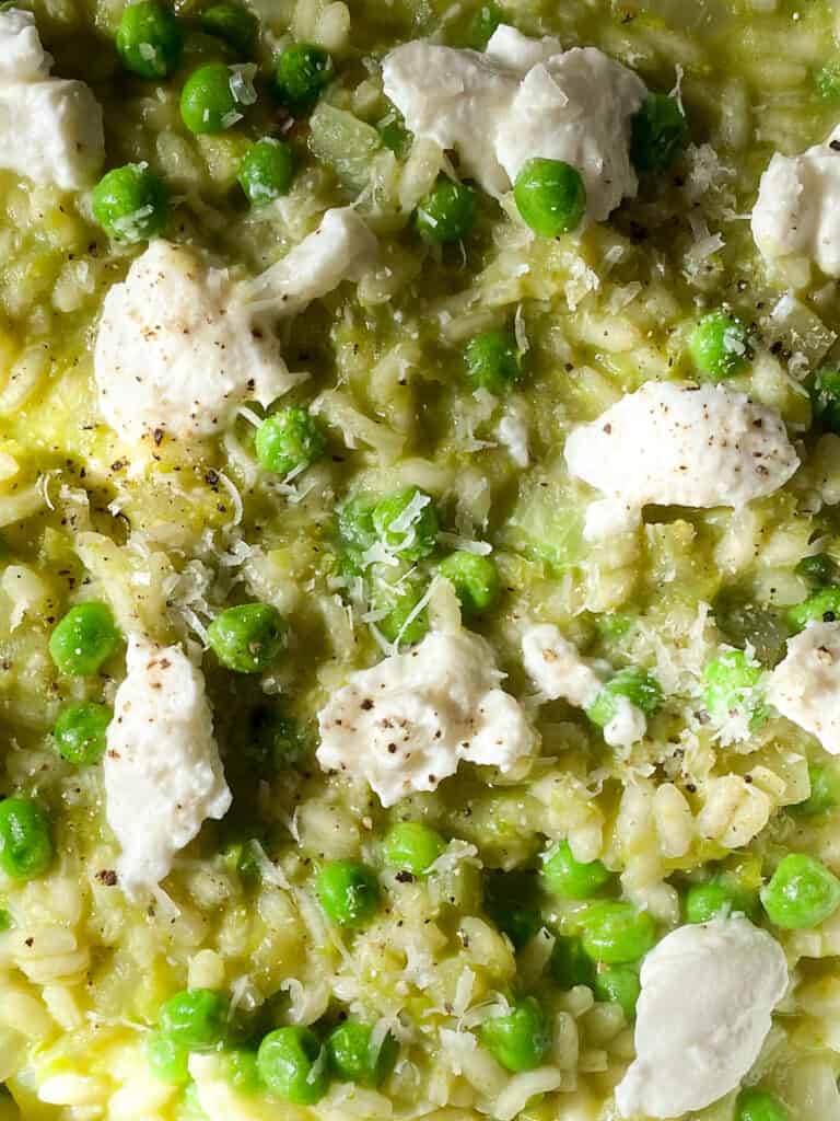 easy pea risotto