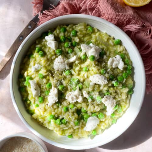 Easy Pea Risotto - Season and Celebrate