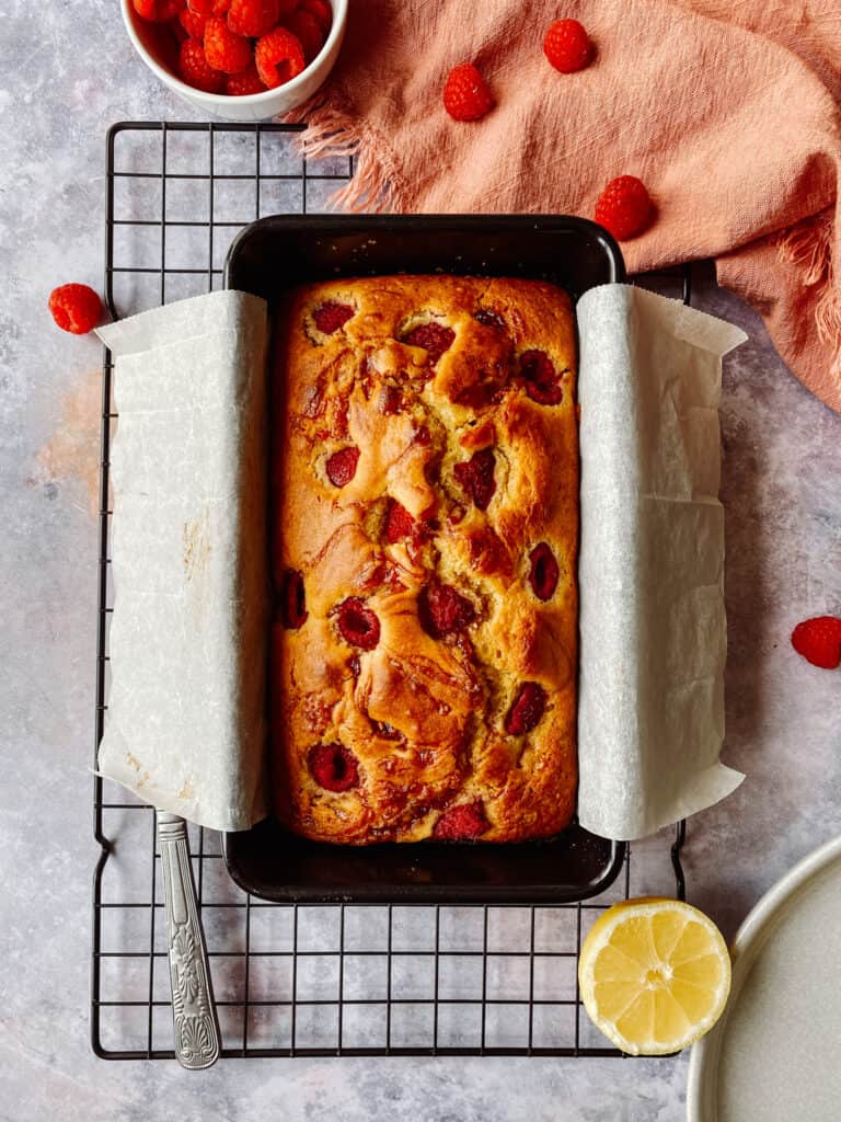 Lemon and Raspberry Loaf Cake - Season and Celebrate