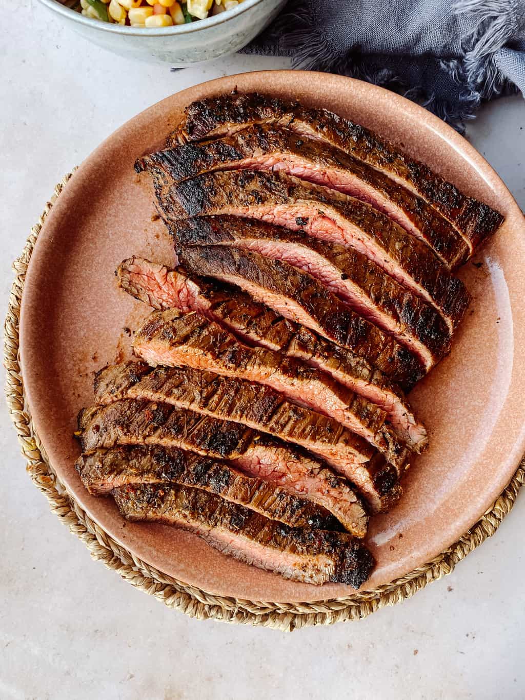 skirt steak and sweetcorn salsa