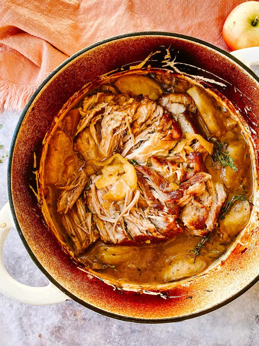 braised pork shoulder apple balsamic